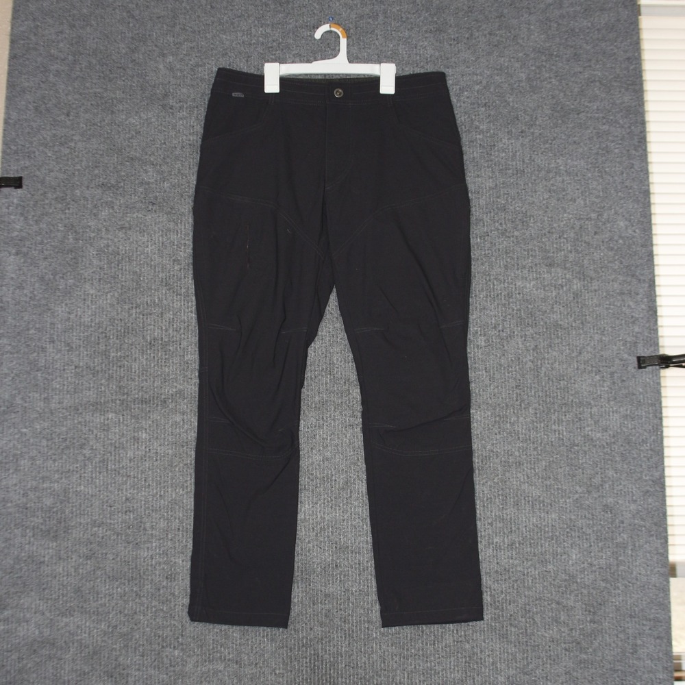 KUHL Pants Mens 34x32 Black Outdoor Hiking Cargo‎ Technical Stretch Durable